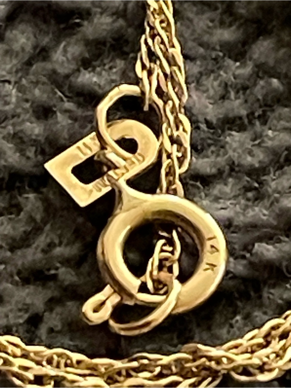 Real! 14kt Gold Diamonds Cross Very Long Necklace - Picture 2 of 15